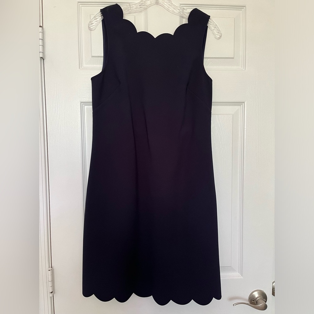 J.Crew Factory - Navy Scalloped Hem Dress